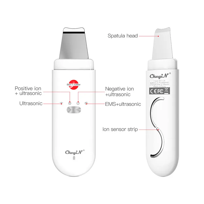 Ckeyin ультразвуковая скруббер для кожи Глубокая очистка лица вибрационное