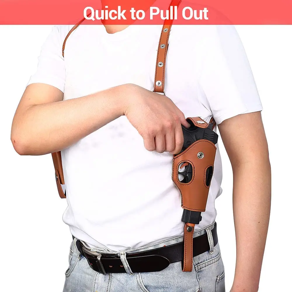 Тактическая кобура для скрытого пистолета Военная кожаная подмышек правой руки