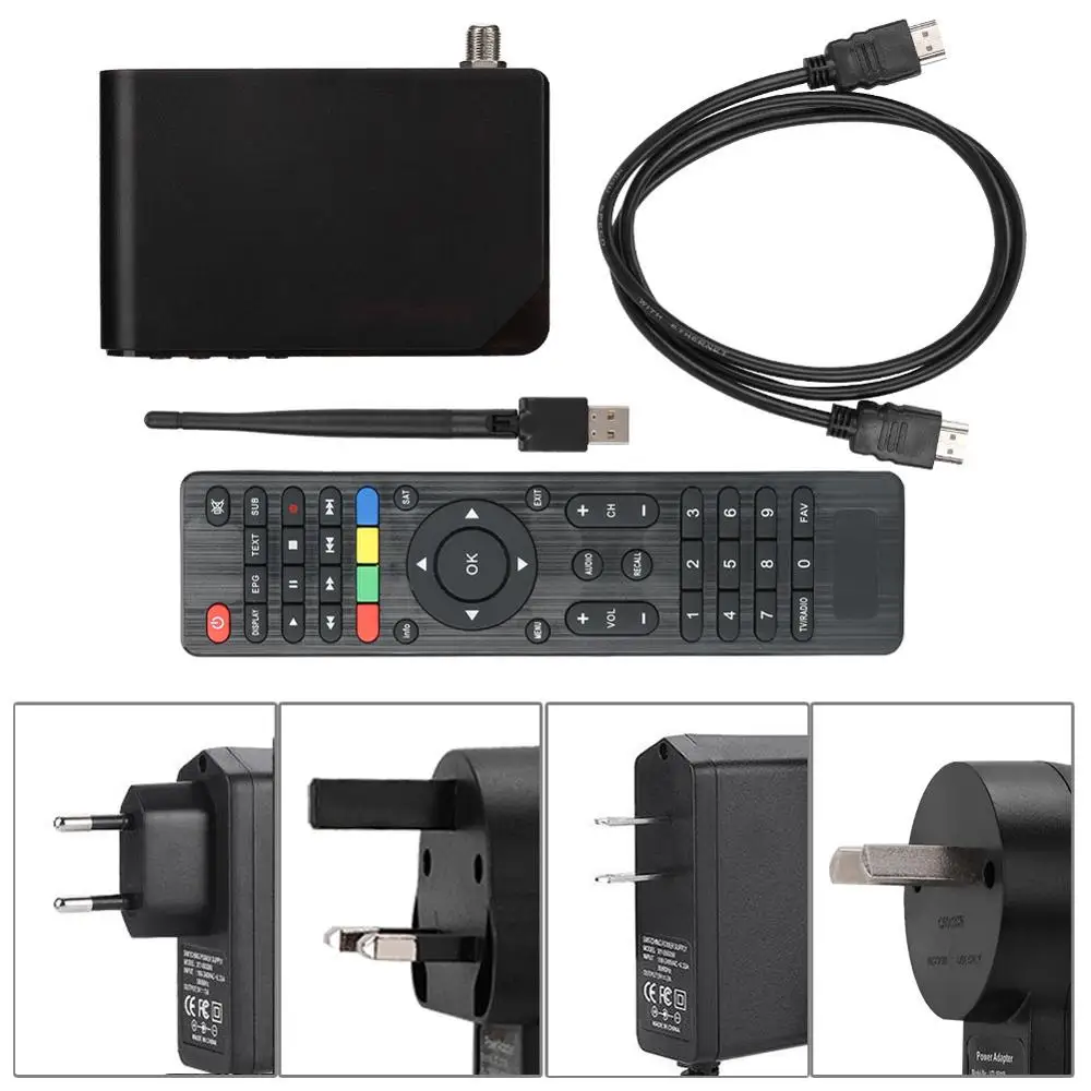 Интеллектуальный V8 HD DVB-S2 спутниковый цифровой ТВ приемник декодер 1080P телеприставка встроенный WiFi ТВ приемник декодер