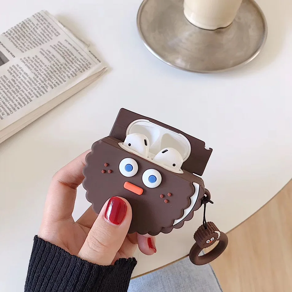 3D силиконовый чехол для наушников s для AirPods 2 Чехол милый мультяшный Поросенок Кот для Apple Air Pods чехол для Earpods чехол для наушников кольцевой ремешок