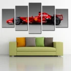 Модульный холст HD ПЕЧАТЬ Плакаты домашний декор настенные художественные картины 5 штук Формула 1 гоночный автомобиль художественные картины без рамки