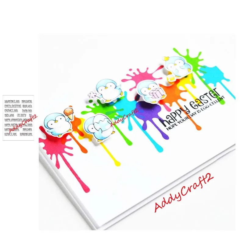 Новые ежедневные языки прозрачные штампы и металлические для скрапбукинга