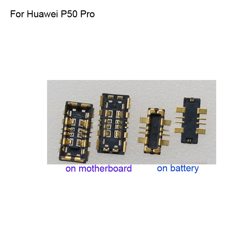 

2PCS For Huawei P50 Pro Inner FPC Connector Battery Holder Clip Contact replacement on battery on flex cable For Huawei P 50 Pro