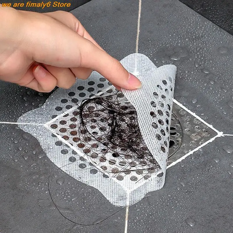 

10Pc Disposable Sink Filter Shower Drain Stickers Drain Hair Catcher Drain Cover