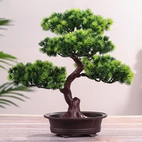 office lifelike diy ornament festival decorative bonsai pine tree bonsai artificial simulation home accessories potted plant