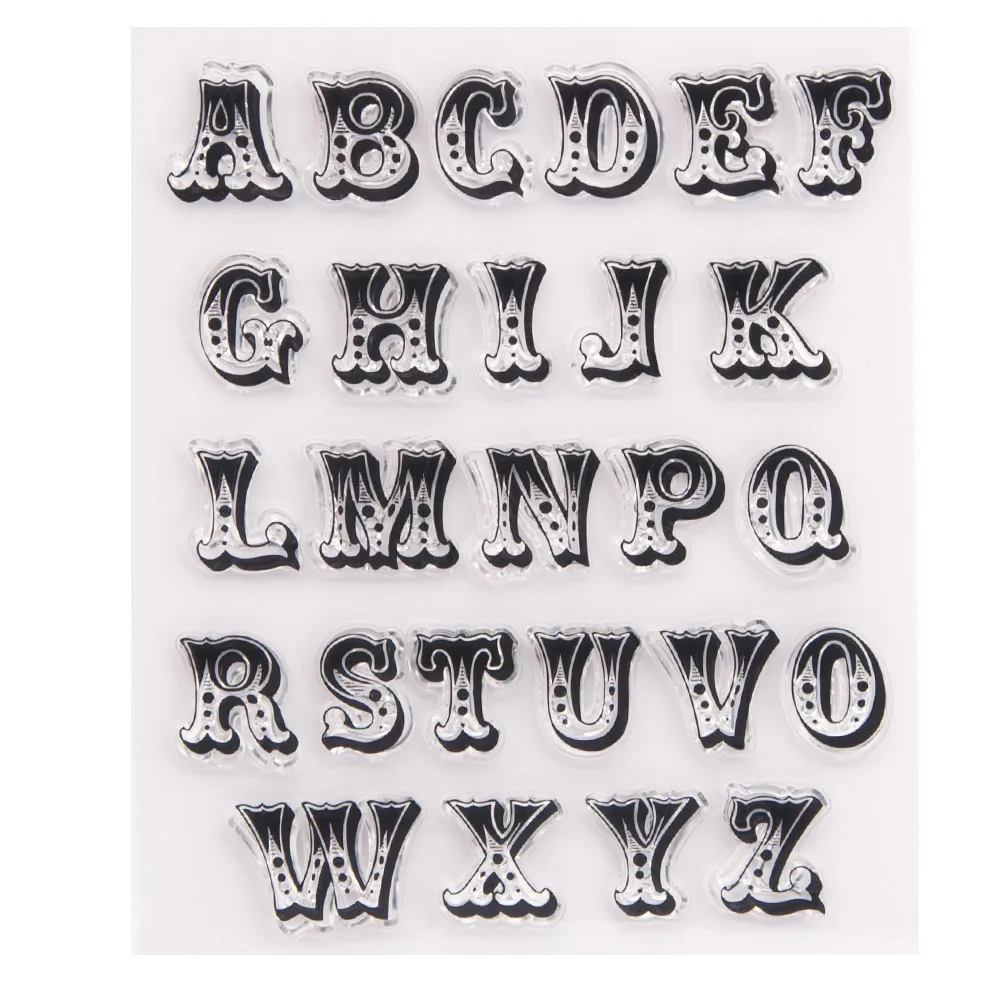 

New Arrival Uppercase Letter Clear Rubber Stamps for DIY Scrapbooking Card Transparent Stamps Making Album Paper Crafts Decor