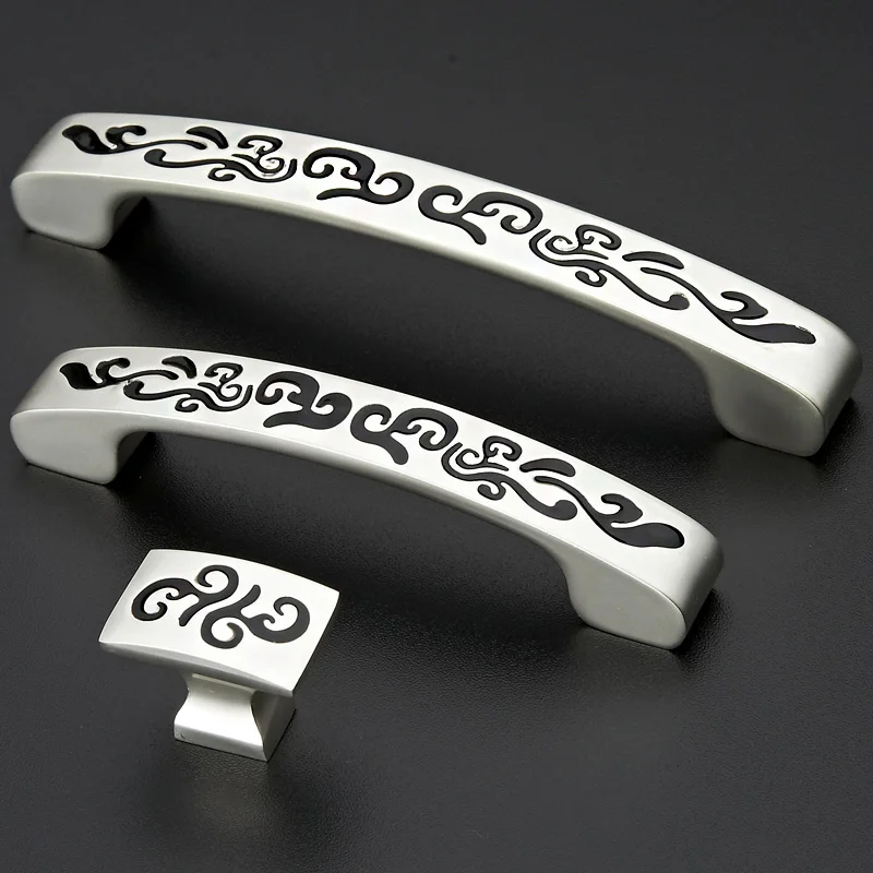 Дверная ручка и для шкафа Европейский резной узор простые мебельные ручки кухни