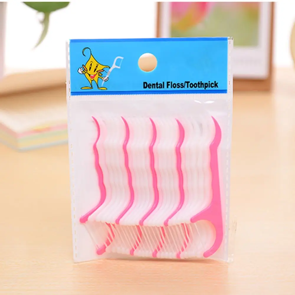 

50pcs Dental Floss Flosser Picks Teeth Toothpicks Stick Tooth Clean Oral Care Interdental Brush Teeth Stick Floss Pick Cleaning