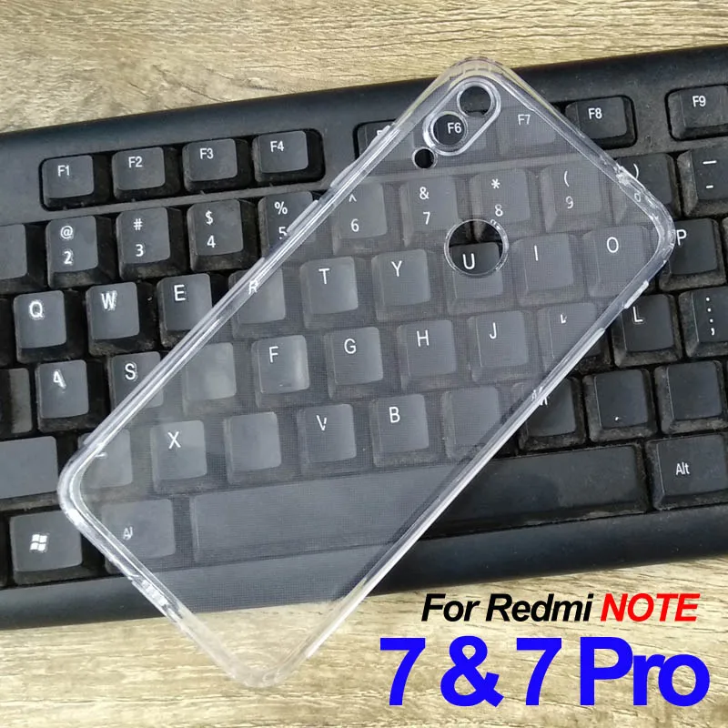 Чехол для Xiaomi Redmi Note 7 7pro чехол 5 прозрачный мягкий кремний защитный из ТПУ |