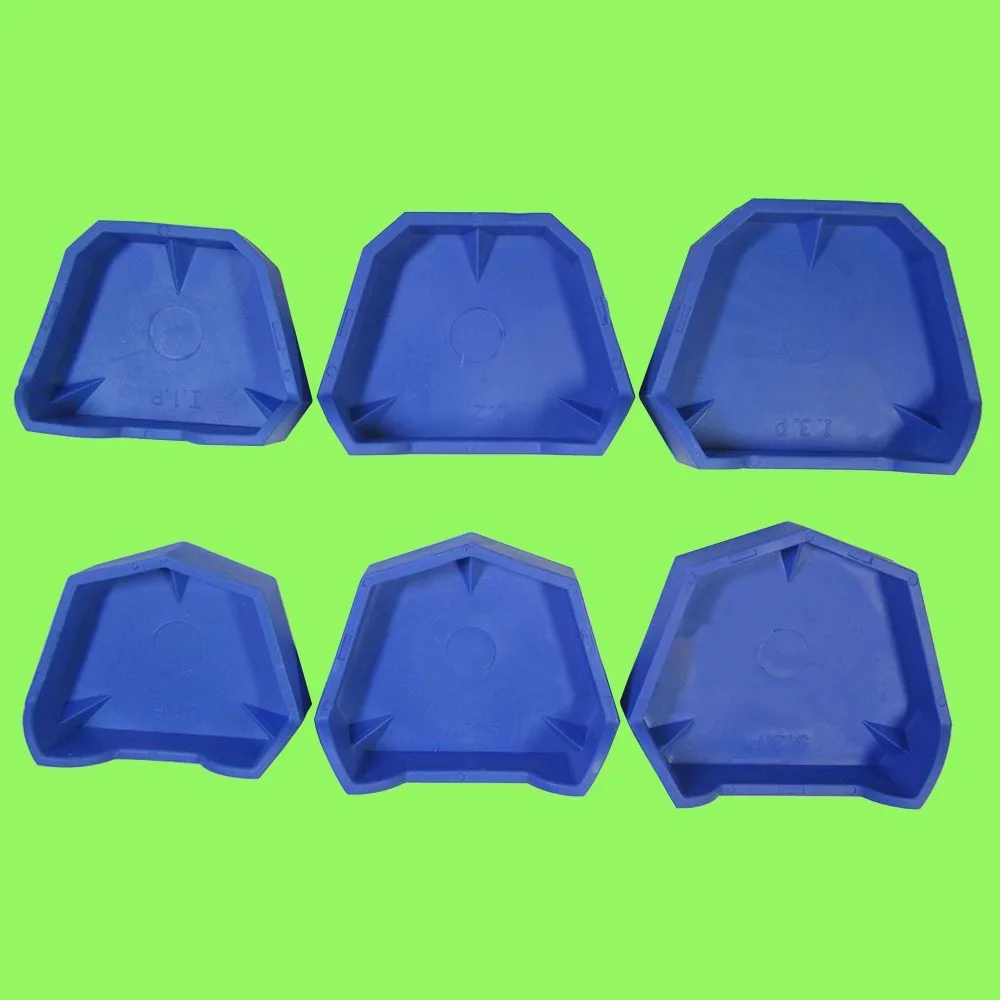 6 Pieces/Set Dental Lab Model Former Base Molds With Notches Dentist Equipment Device Instrument |