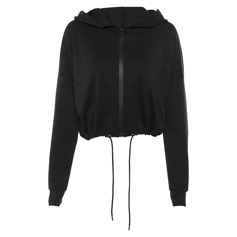 Зима 2020 с длинным рукавом капюшоном на молнии drawstring street shot свитер пальто для