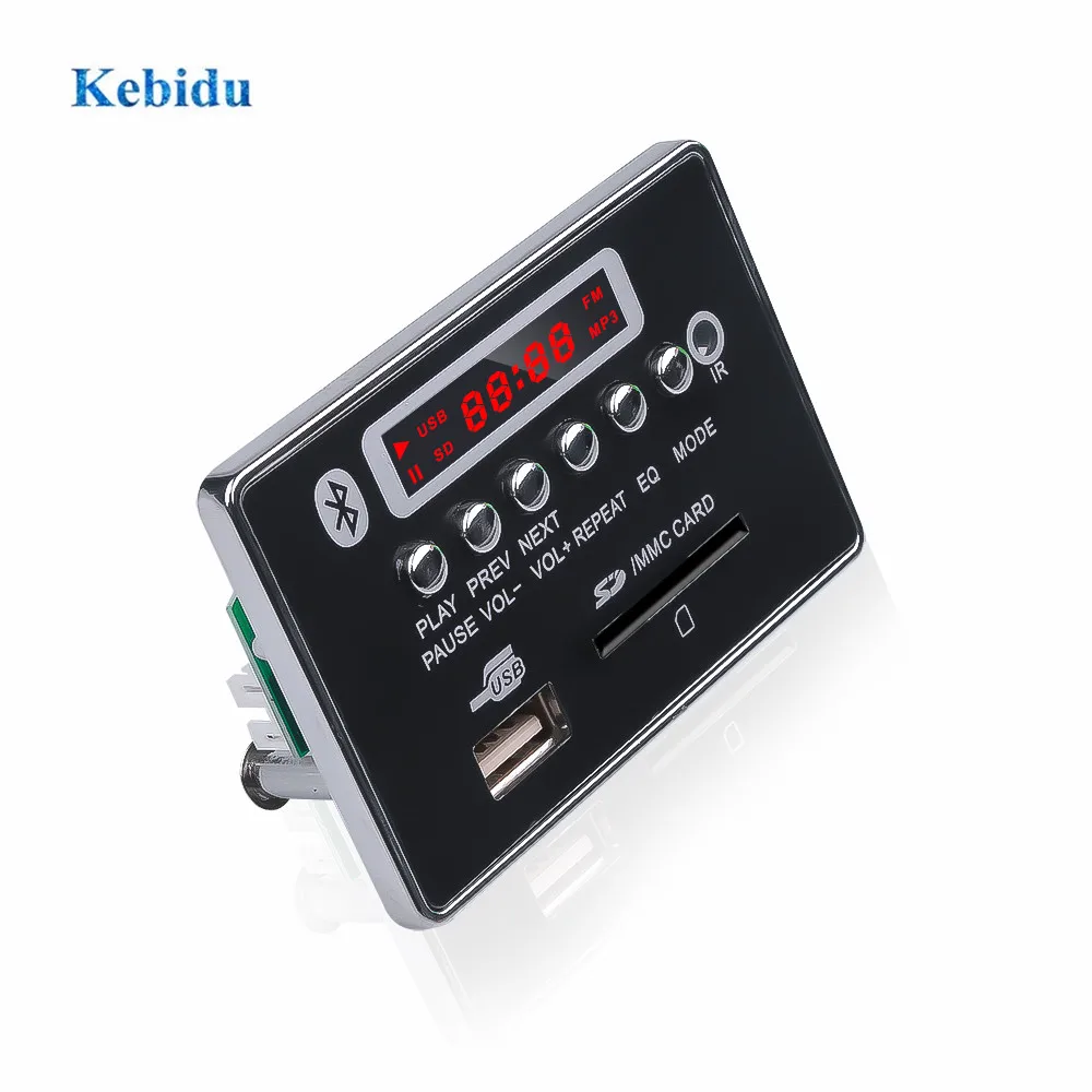 Модуль MP3 kebiduMP3 5 в 12 В декодер с громкой связью Bluetooth Автомобильный USB-плеер USB FM Aux