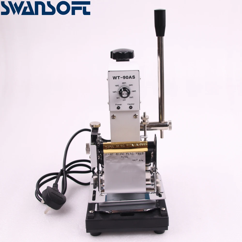 SWANSOFT Hot tipper for pvc card and member hot stamping machine WT-90AS Digital display type | Дом и сад