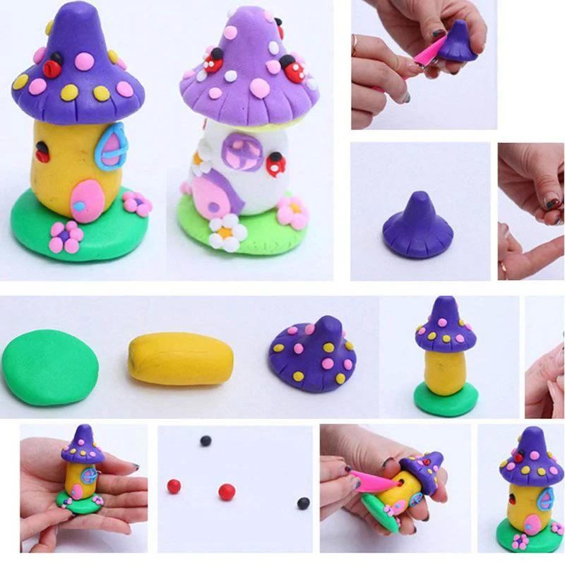 50 Цвета Полимерная глина светильник мягкой глины DIY мягкий литье Craft печь выпечки