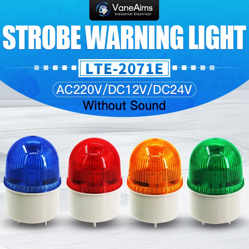 Small Warning Light Flashing LED 12V24V220VBoat Signal Lamp Blue Red Yellow Green | Лампы и освещение