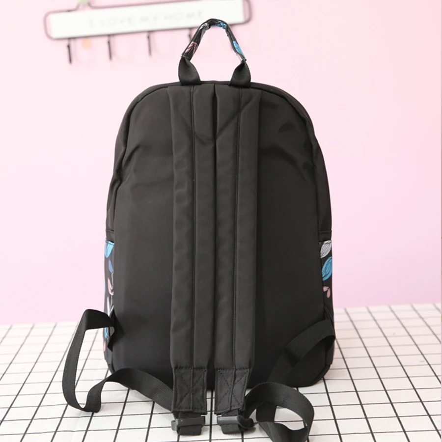 

Waterproof Nylon Printing Fashion School Bag Teenage Women Backpacks Girls Student Book Bags Large Capacity Computer Backpack