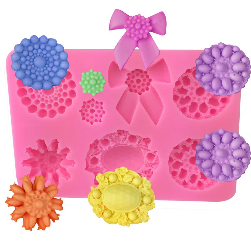 

Gemstone Jewellery Bow Silicone Mold For Fondant Chocolate Epoxy Sugarcraft Mould Pastry Cupcake Decorating Kitchen Accessories