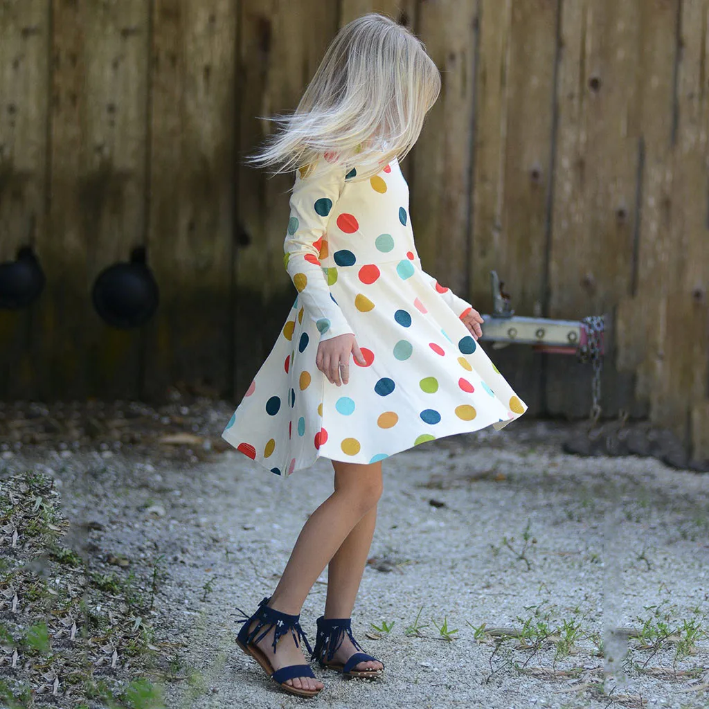 Детские платья для маленьких девочек Платье принцессы отдыха с длинными