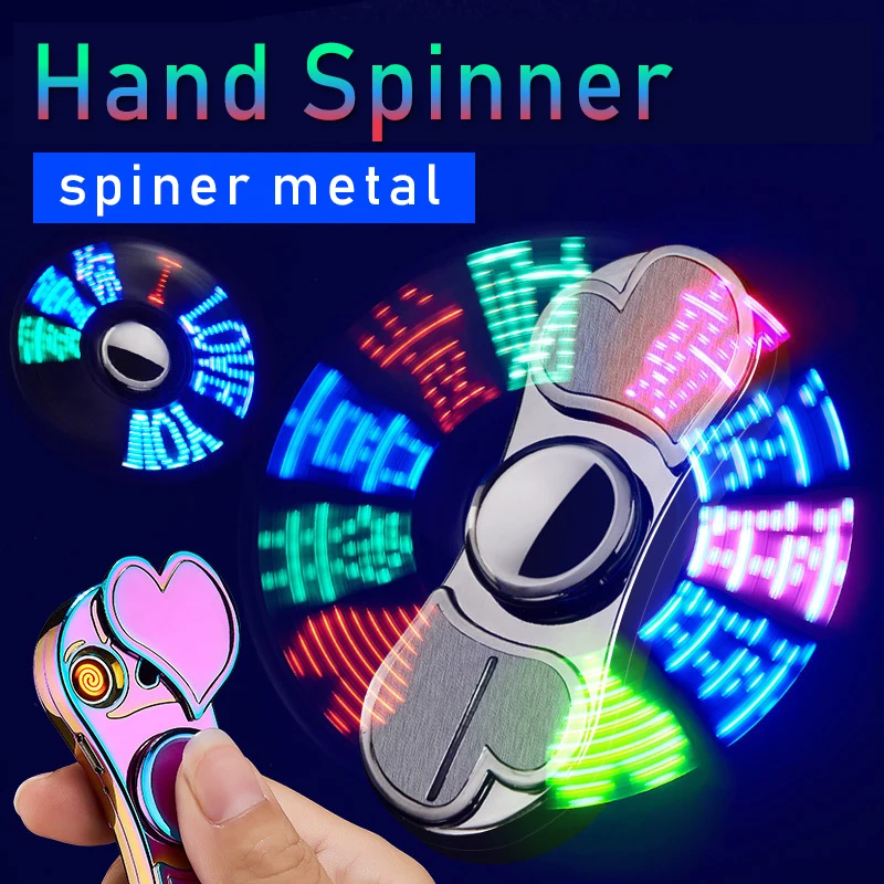 Игрушки для взрослых цветная светящаяся металлическая Спиннер ручной Спиннеры