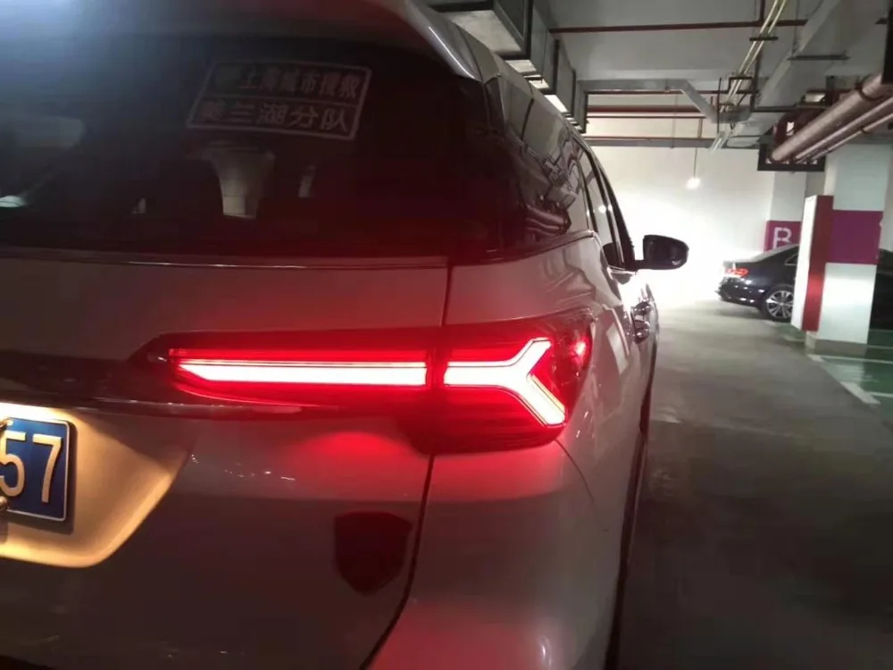 Автомобильный Стайлинг задний фонарь для Toyota Fortuner задние фонари- Fortuner светодиодный задние фары DRL динамический сигнал авто аксессуары