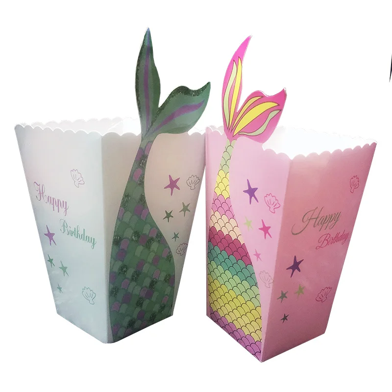 12 шт./лот прекрасный одеяло хвост русалки для приготовления попкорна Коробка