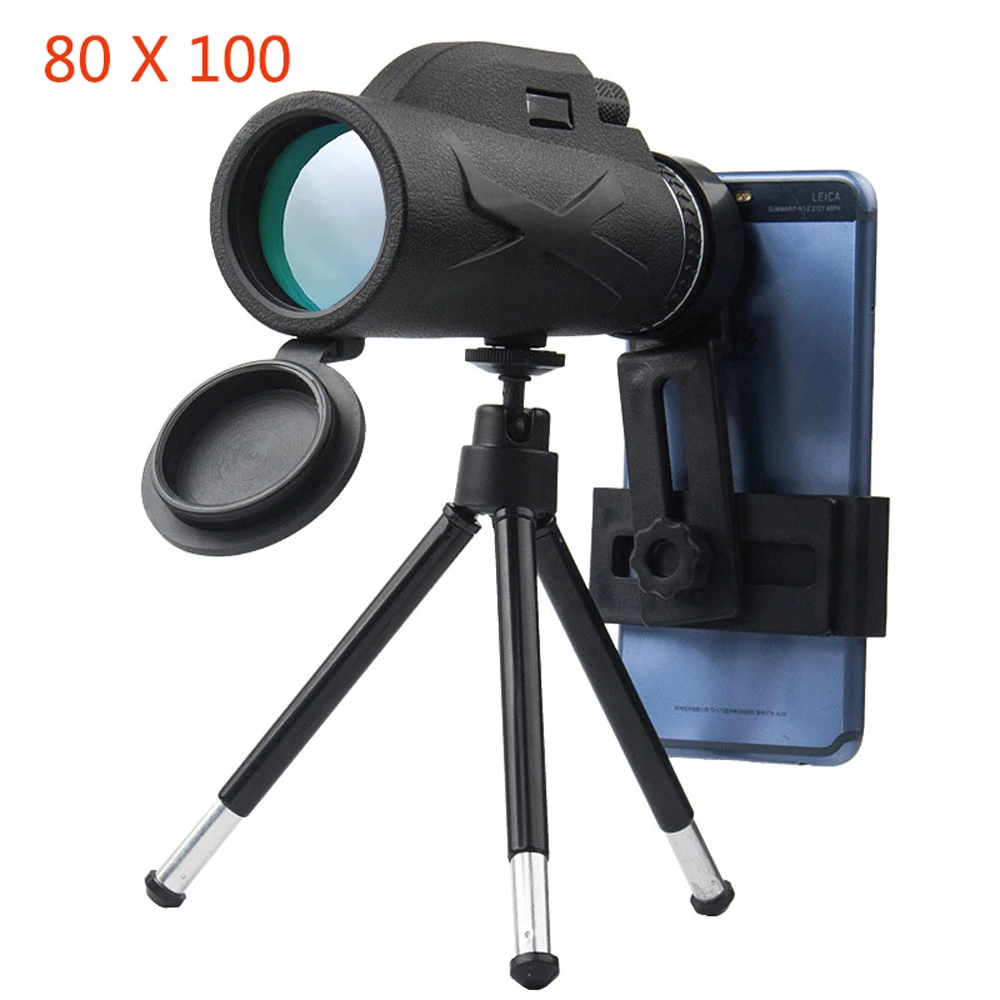 

80x100 Night vision monocular powerful telescope zoom optical spyglass monocle for hunting spotting scope hiking equipment