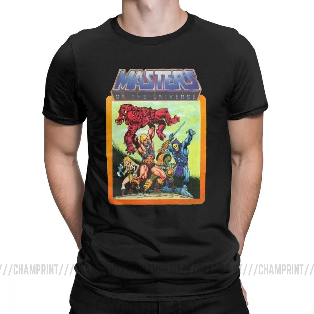Мужские футболки He Man Masters Of The Universe Забавные с коротким рукавом и круглым вырезом