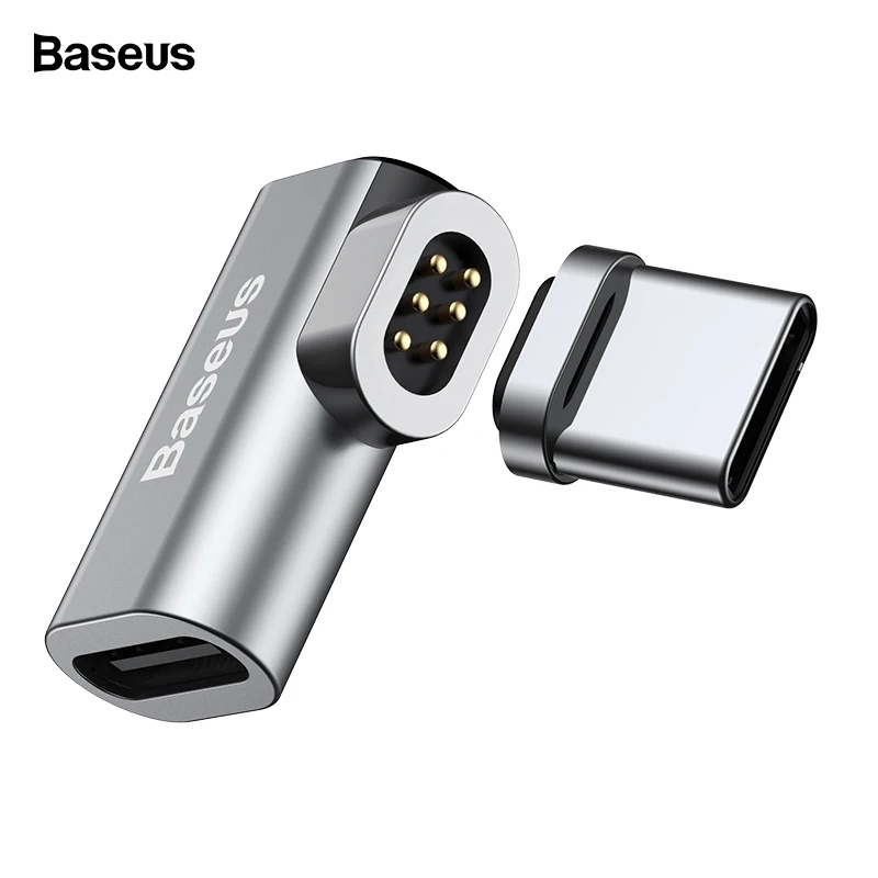 Baseus кабель usb type-C к магнитному адаптеру type-C для Macbook samsung s8 s9 OnePlus 5 5T 6 быстрая зарядка магнит USB-C разъем