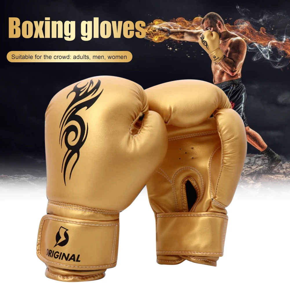

Kick Boxing Gloves for Men Women PU Karate Muay Thai Free Fight MMA Sanda Training Adults Kids Equipment