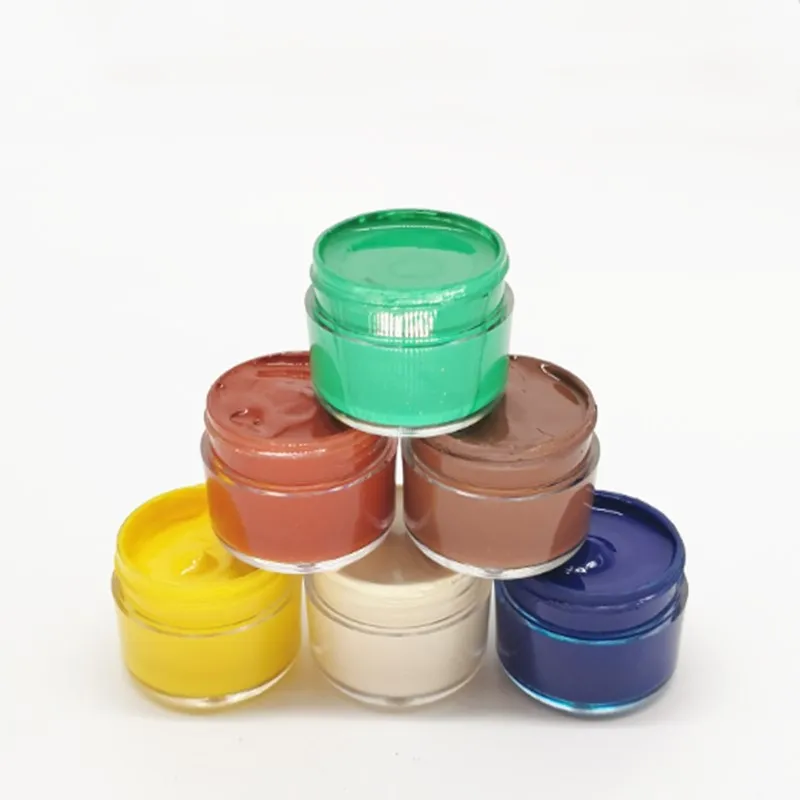 Краска для восстановления и изменения цвета кожаных изделий "Beige Leather Paint Repair Refurbished Change Color Shoes Sofa Seat Injury on" объемом 35 мл.