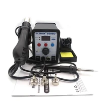 heat gun soldering station saike 8586d digital rework station and soldering iron 2 in 1 220v power tools electric