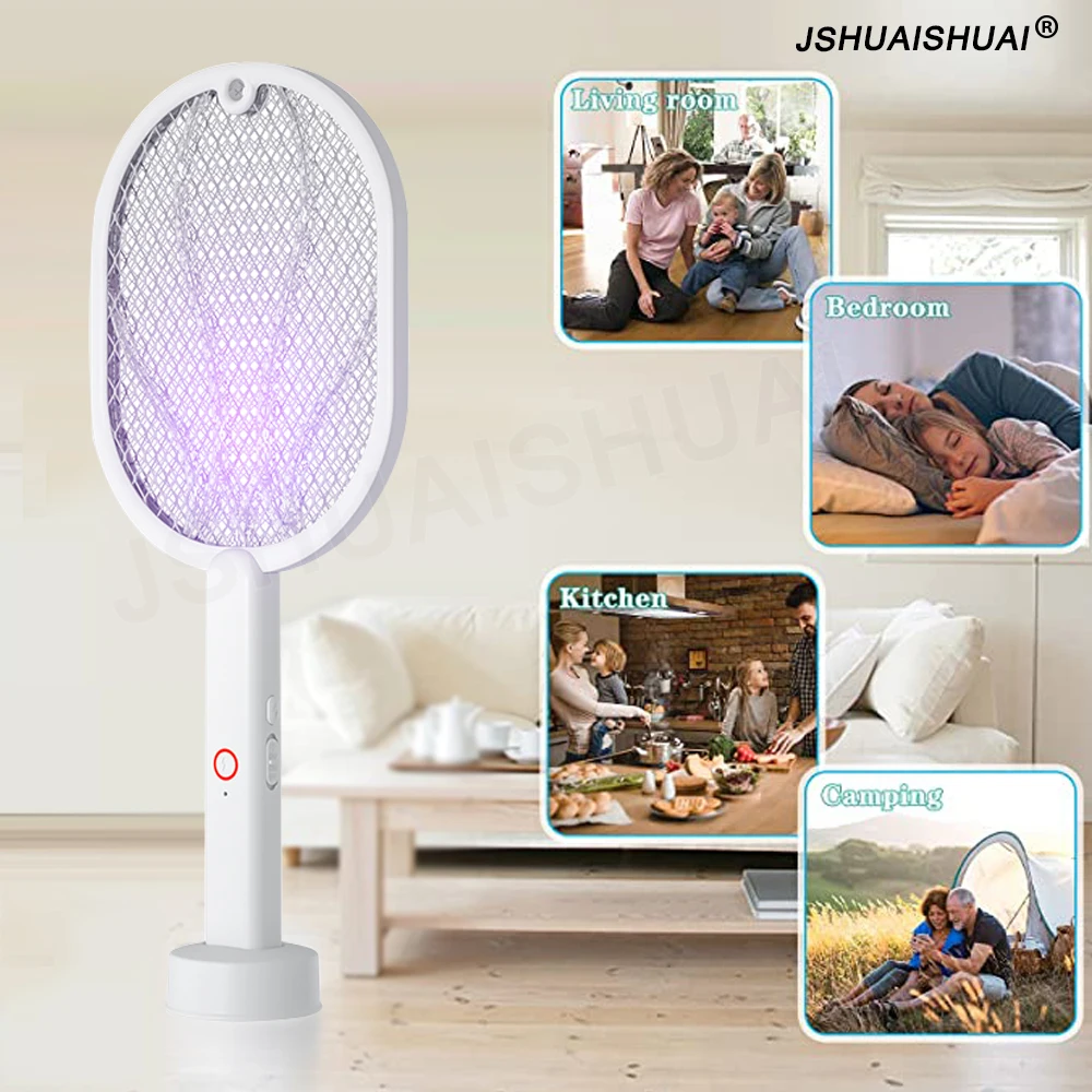 

3 IN 1 Trap Mosquito Killer Lamp 3000V Electric Bug Zapper USB Rechargeable Summer Wall mounted Fly Swatter Trap Flies Insect