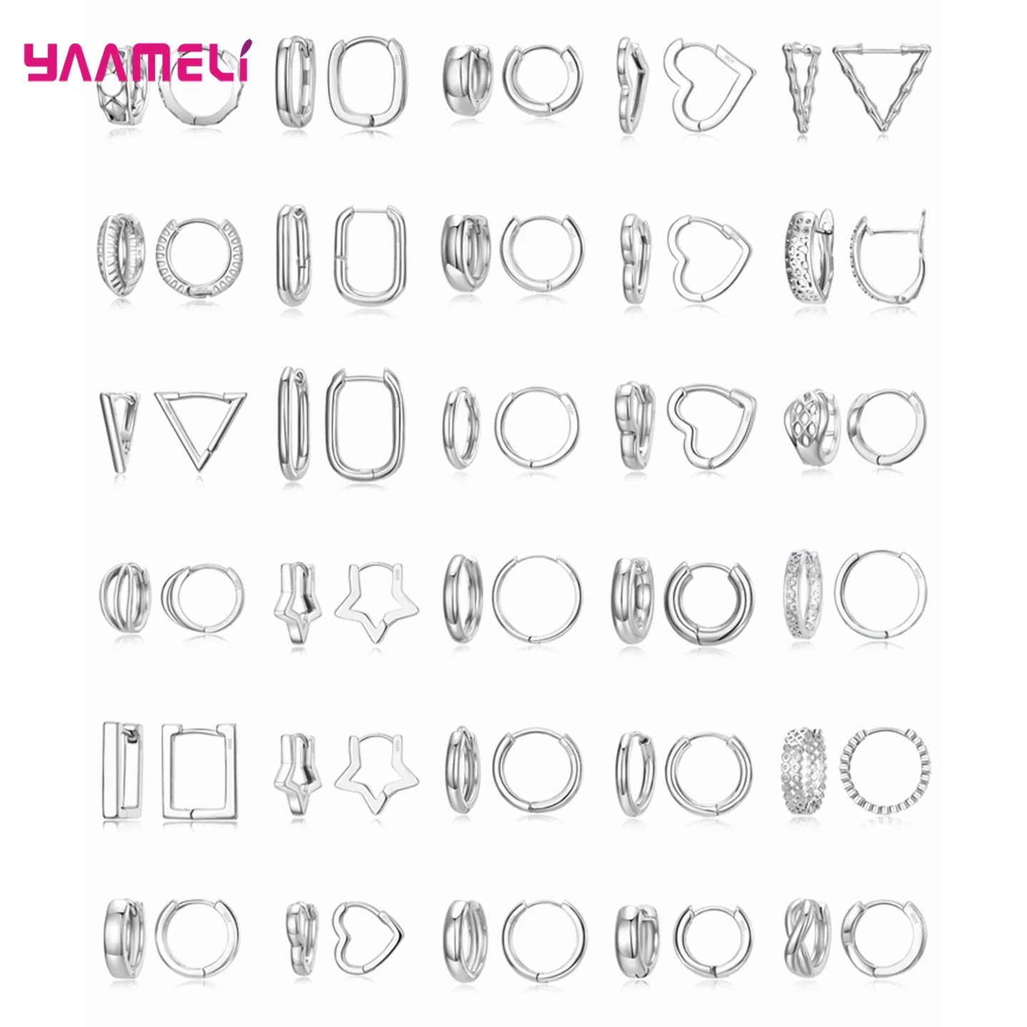 

Retro 925 Sterling Silver Hoop Earrings For Women Girls Anniversary Gift Fashion Jewelry Trend Wholesale