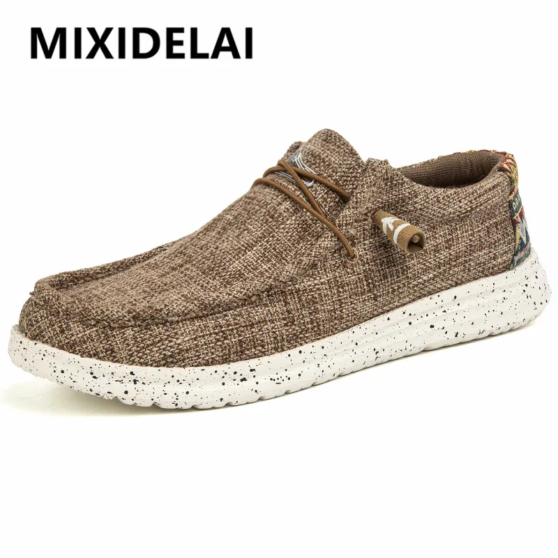 Large Size Outdoor Men's Casual Denim Canvas Shoes Vulcanize Shoes Fashion Luxury Style Designer Breathable Men Sneakers Loafers