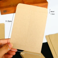 100pcs 9x12 5cm vintage blank kraft envelope plain envelope mini plain kraft bag mini paper party gift bag