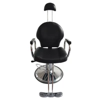 hair beauty equipment 8735 man barber chair with headrest black salon furniture