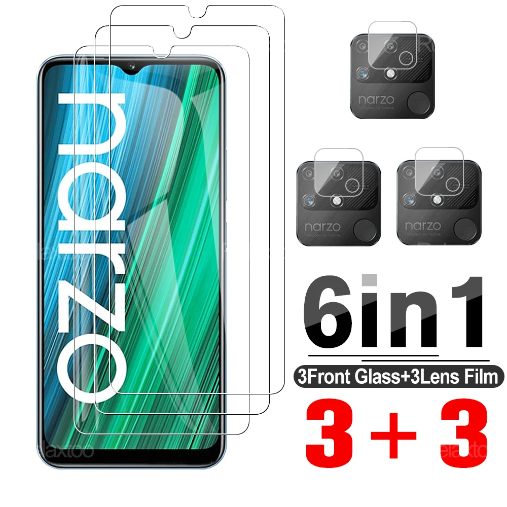 

Взрывозащищенное защитное стекло 6 в 1 для камеры телефона Realme Narzo 50A 50i + стекло для экрана Realmi Narzo50i Realmy Narzo50A пленка