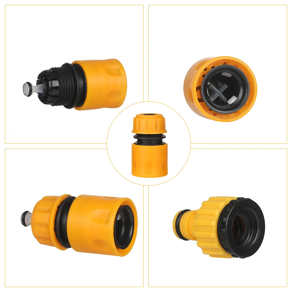 

3Pcs ABS Garden Quick Hose Connector 1/2 3/4 End Double Male Hose Coupling Joint Adapter Extender Set For Hose Pipe Tube