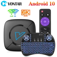vontar v6 tv box android 10 4g 64gb support 1080p 4k 3d dual wifi bt5 0 google voice player store youtube android tv set top box