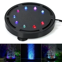 12led 9led colourful aquarium led lamp glow in the dark waterproof oxygen bubble light for fish tank accessories decoration
