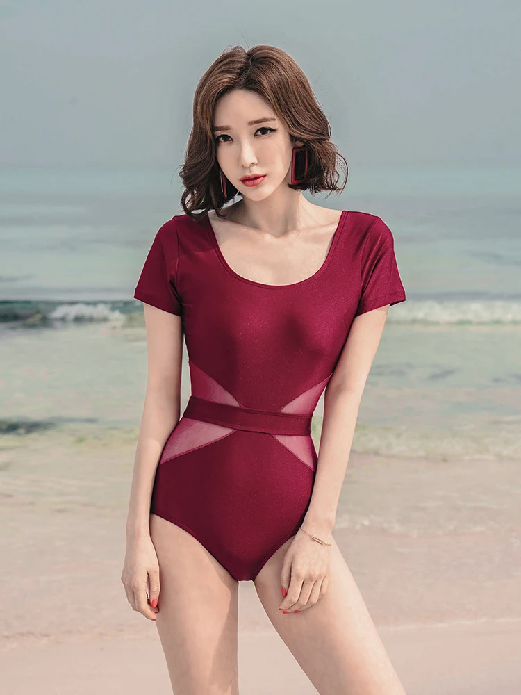 2020 сексуальный плавленый женский купальный костюм Большой скромный закрытый