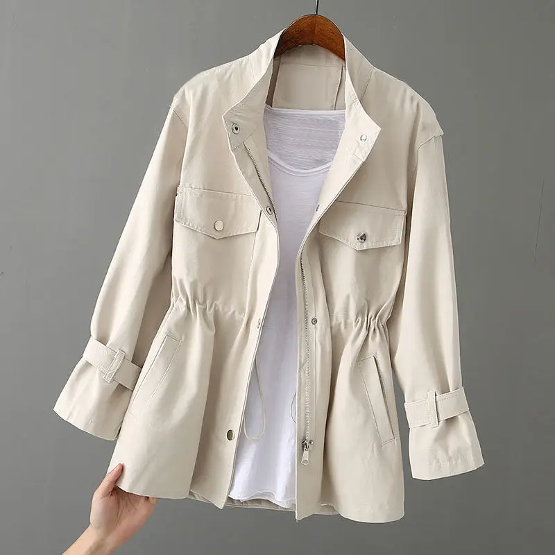 

2021 New Autumn Women Jacket Fashion Long Sleeve Casual Basic Jackets Female Windbreaker Loose Coat Outwear Streetwear Top