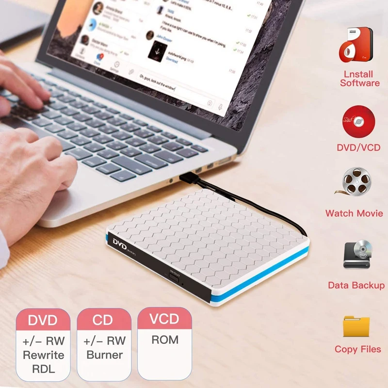 Внешний DVD CD Привод с USB 3 0 и Type-C | Компьютеры офис