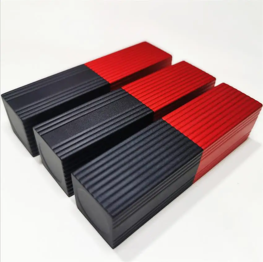 

5/10/30pcs all aluminum 12.1mm stripe magnetic buckle black red empty lipstick tube lip balm container lipstick shell packaging