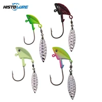 histolure 2pcslot jig head hooks 4g7g1014g21g with spinner metal spoon fishhook soft bait metal fishing jigs head hooks