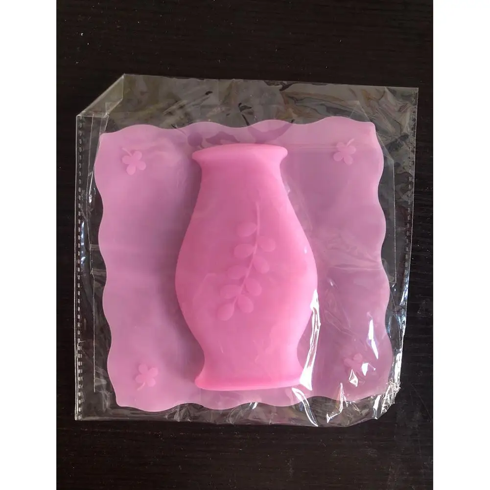 Творческие настенные силиконовые наклейка в виде вазы бесшовный кожзам