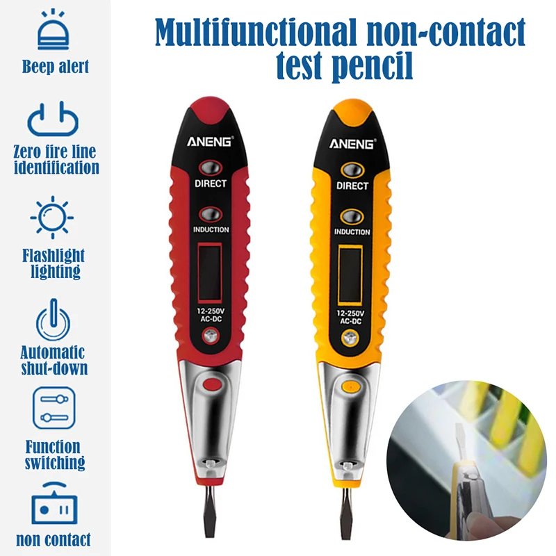 DIDIHOU детектор электричества тестер ручка AC электрическое напряжение ЖК дисплей и