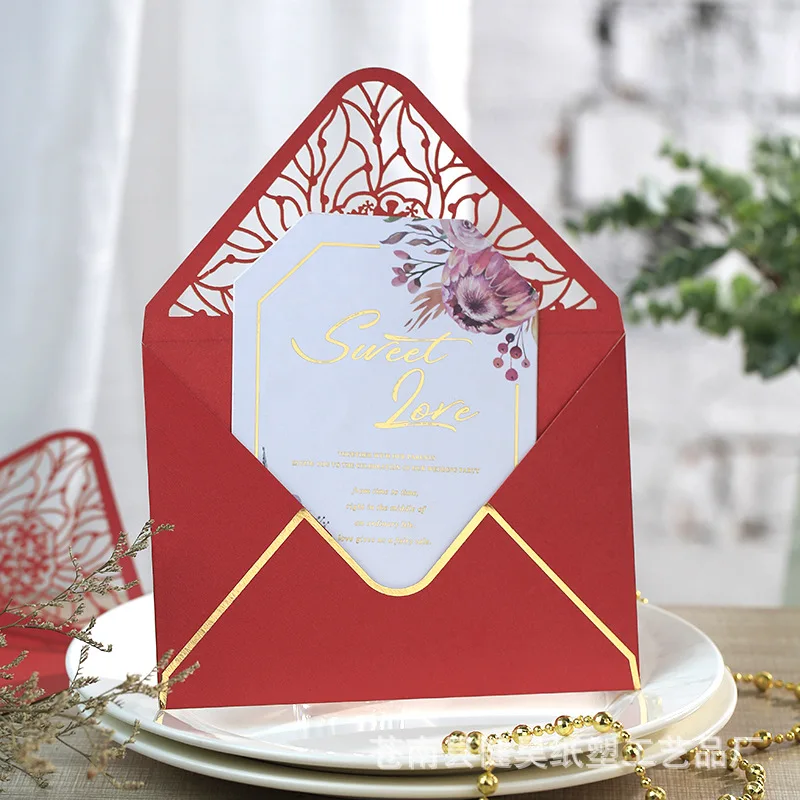 Приглашение Конверт жемчужная Бумага Европейский Креативный бизнес 5 шт./лот