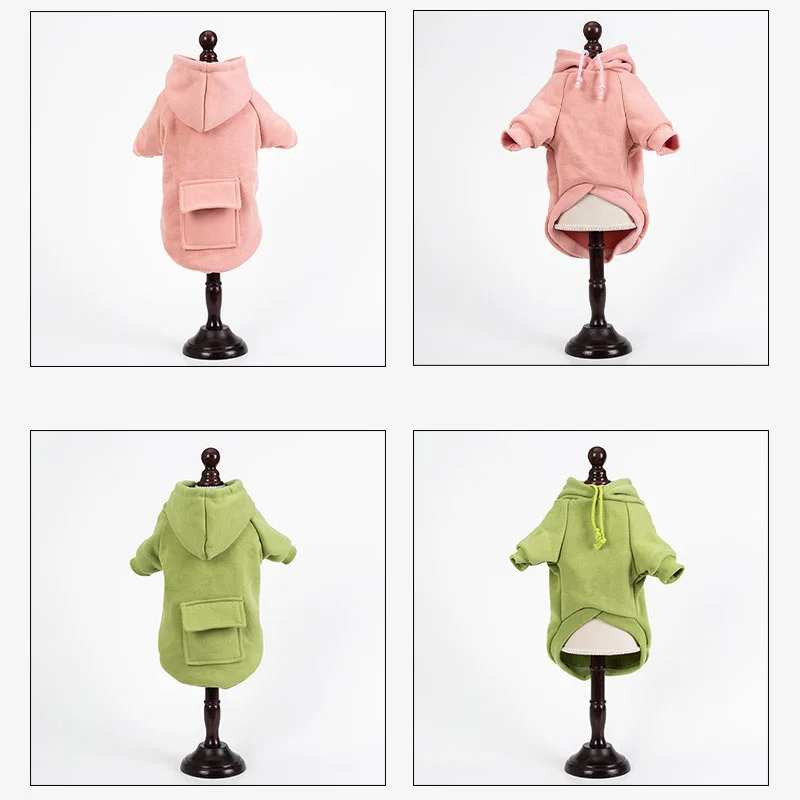 

Pet Dog Clothes Autumn Winter Pet Hooded Coat For Dogs Soft Plush Dog Sweater Warm Puppy Clothing Winter Clothes Hoodie