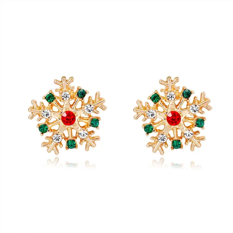 Style 9 Фирменный Новогодний подарок Санта Клаус сливовый олень белый бархатный шар Красный Кристалл Висячие серьги длинные серьги с подвесками для Рождества - Цвет: Style 9